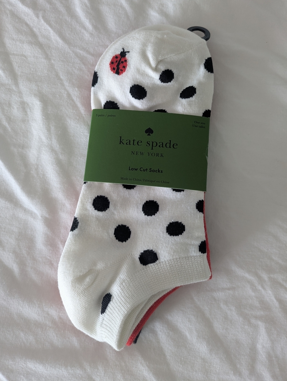 NEW kate spade Low Cut Cream Socks, 3 Pair🌙